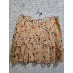 NWT Lulus Floral cottagecore Ruffled Mini Skirt Womens XL Nordstrom fairycore